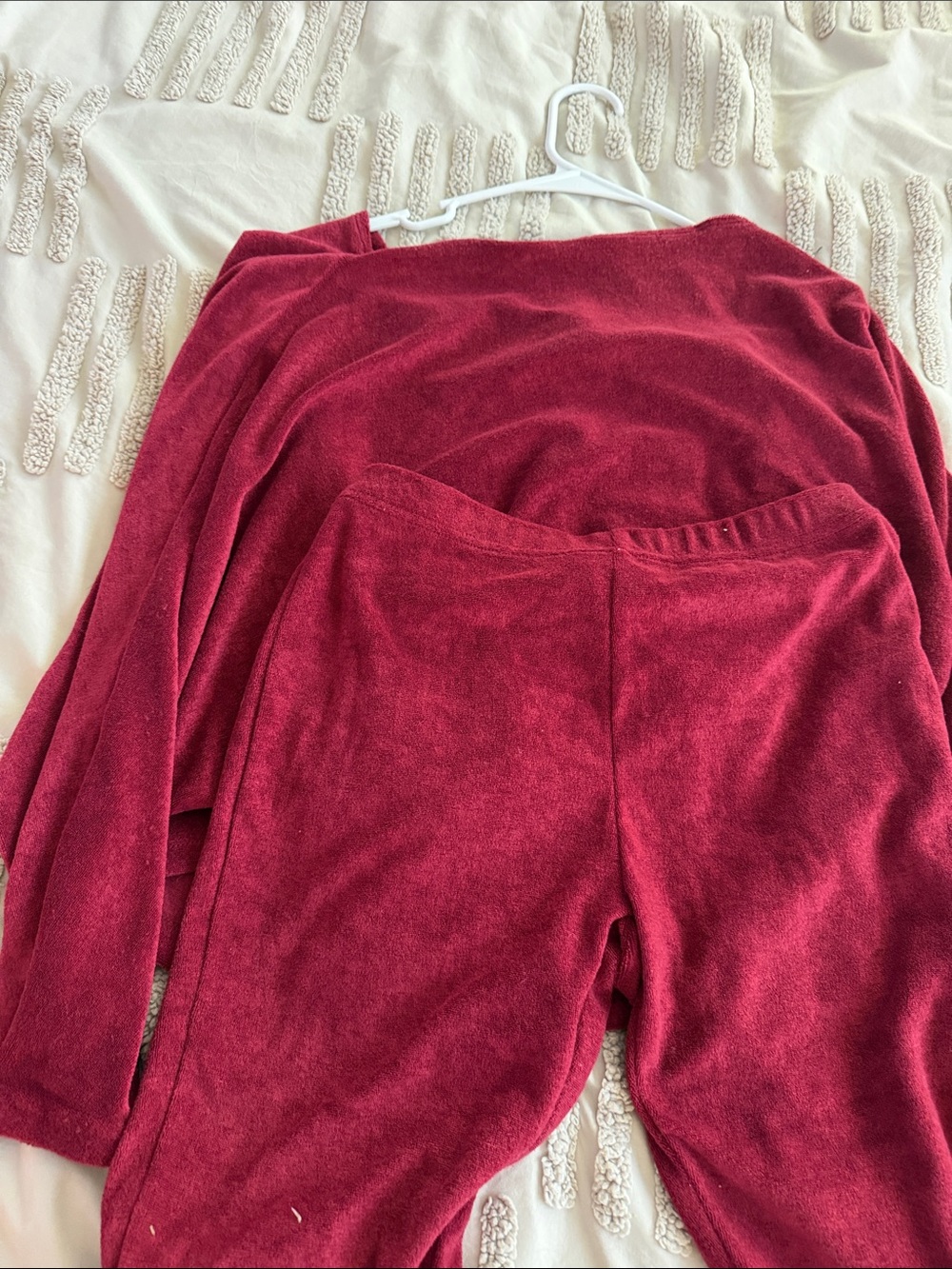 Women  Velour Lounge Bottoms - Deep Berry